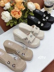 Guốc đế xuồng charm hoa D392