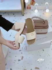 Guốc gót vuông MIU ngang D391