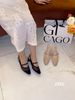 Cao gót vuông hở gót lưới bling C980
