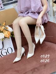Cao gót nhọn da trơn C026