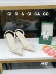 Cao gót nhọn hở gót HOA WD C937