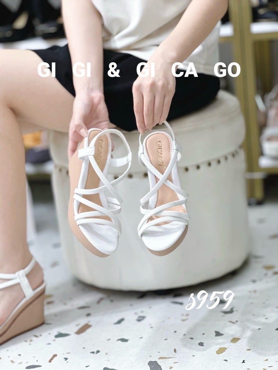 Sandal đế xuồng gỗ S959