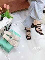 Guốc gót vuông dây D355