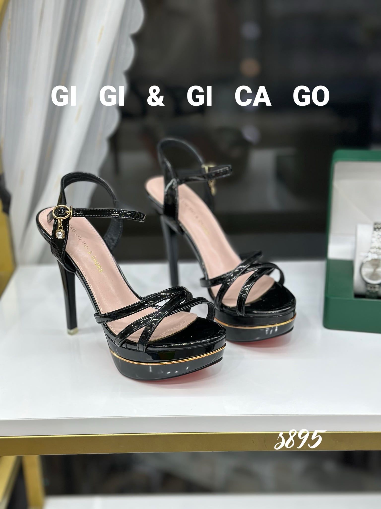 Sandal gót nhọn đế đúp dây S895