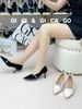 Cao gót nhọn viền đá C852