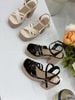 Sandal gót vuông gỗ S914