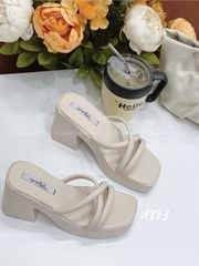 Guốc gót vuông dây D393