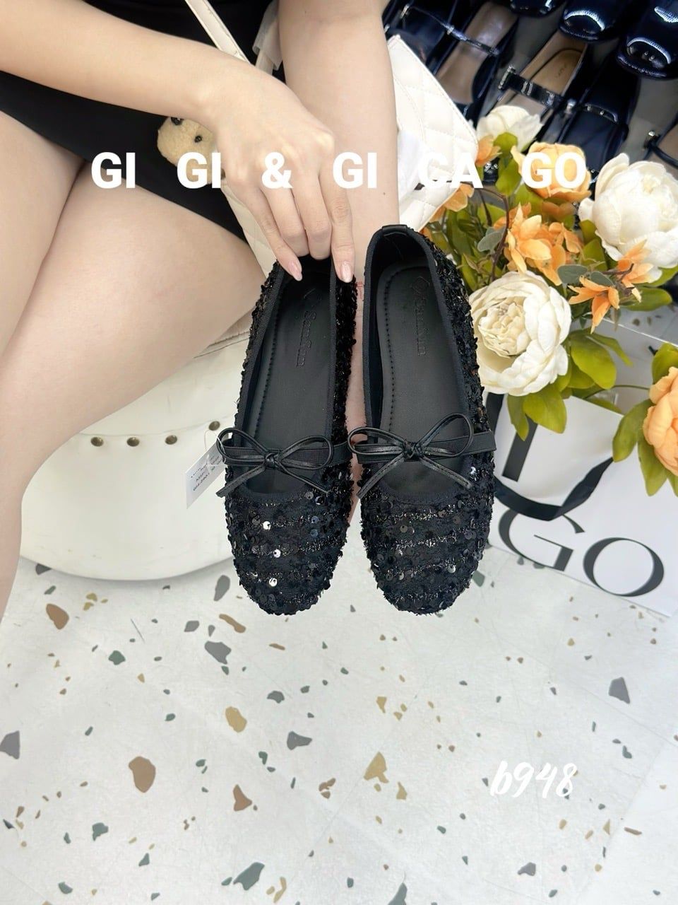Giày bệt búp bê ren B948