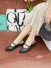 Cao gót vuông hở gót lưới bling C980