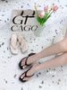 Guốc gót vuông dép kẹp D401