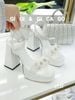 Sandal gót vuông đế đúp WD S938