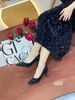 Cao gót nhọn viền đá C888