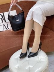 Cao gót nhọn da trơn đúp C861