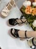 Sandal gót vuông gỗ S914