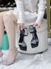 Sandal gót nhọn dây đá S964