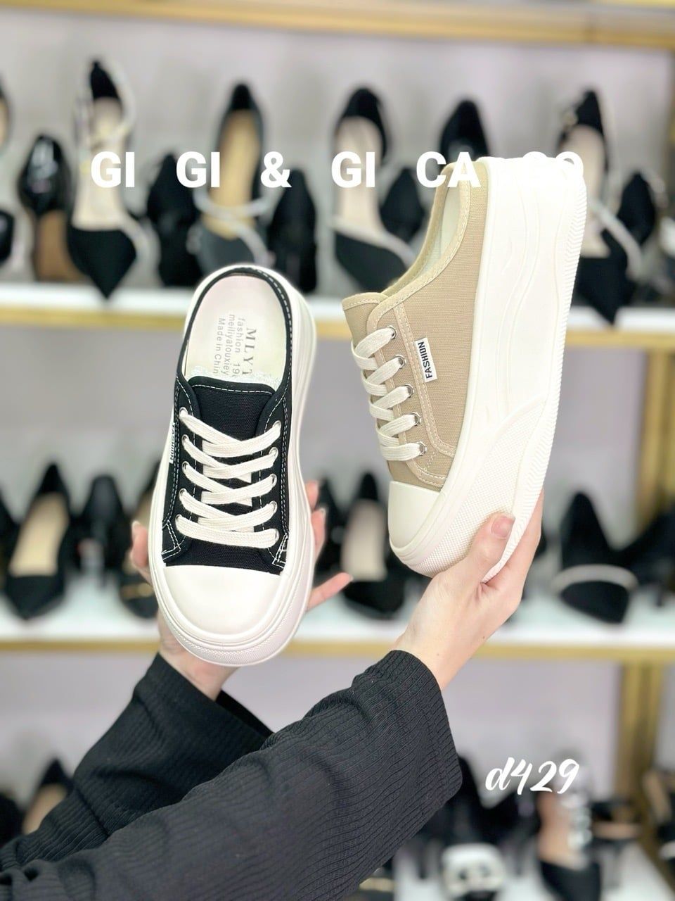 Giày sục cao D429