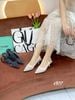 Giày cao gót nhọn lưới hở gót C977