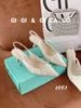 Cao gót nhọn hở gót Nơ C061