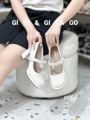 Cao gót vuông viền ngọc Loli C063