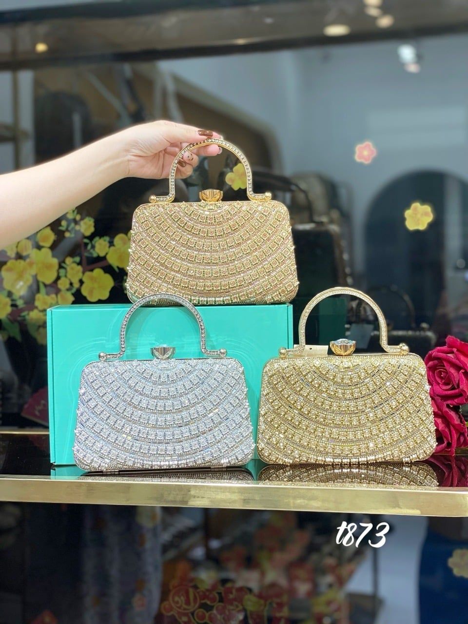 Túi tiệc bling T873