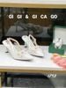 Cao gót nhọn bling hở gót WD C742