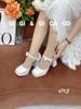 Cao gót vuông mũi tròn Nơ Mary WD C703