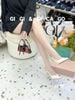 Cao gót nhọn hở gót C049