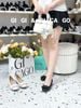Cao gót vuông da trơn C012