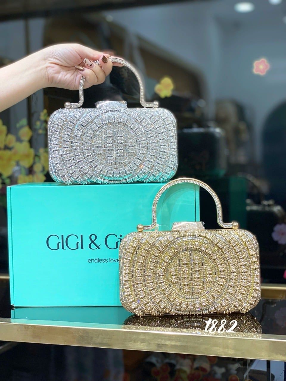 Túi tiệc bling T882
