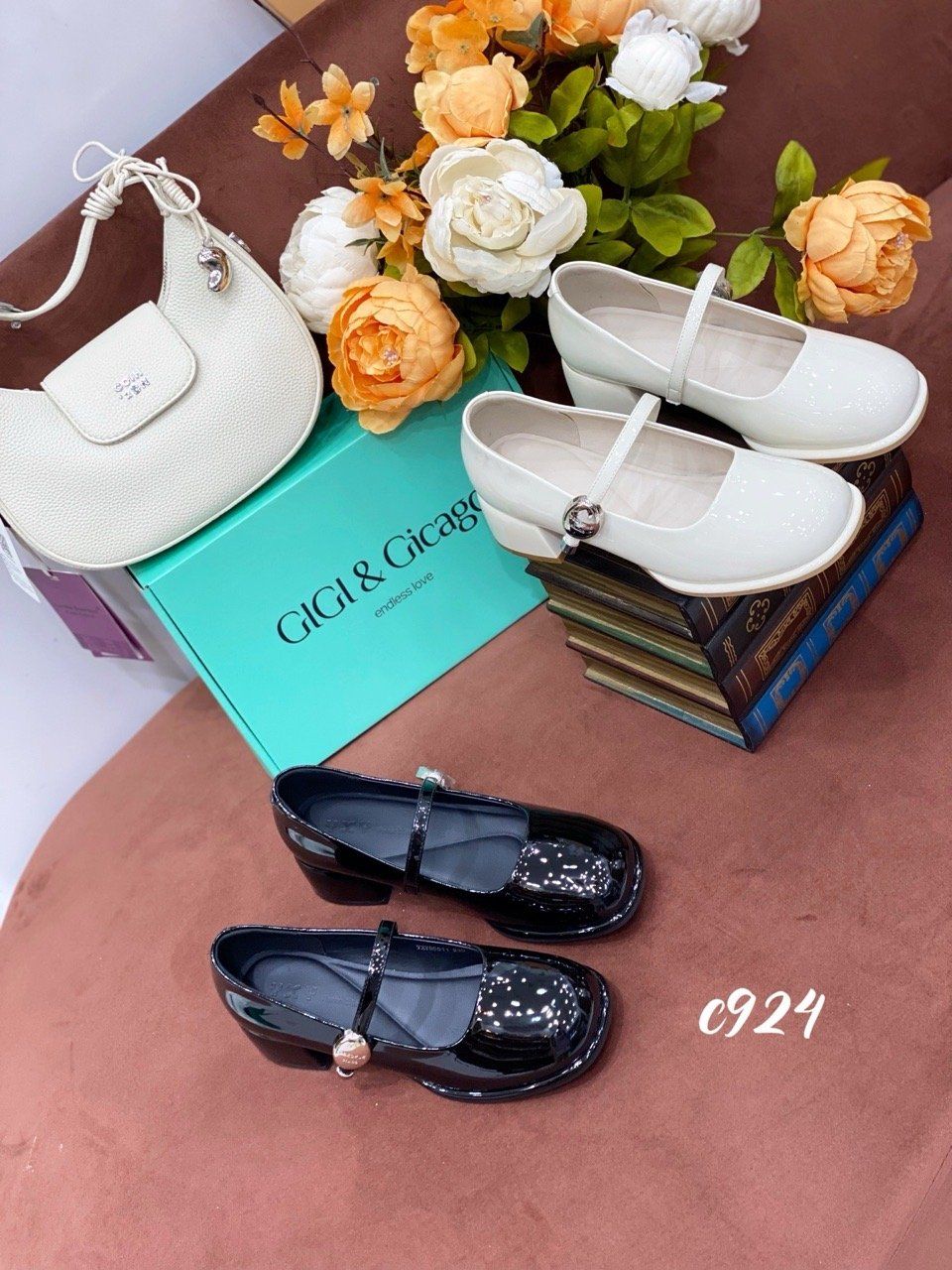 Cao gót vuông mũi tròn Loli C924