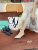 Giày cao gót nhọn lưới hở gót C977