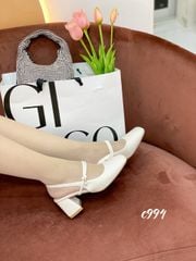 Cao gót vuông mũi tròn hở gót Loli C994