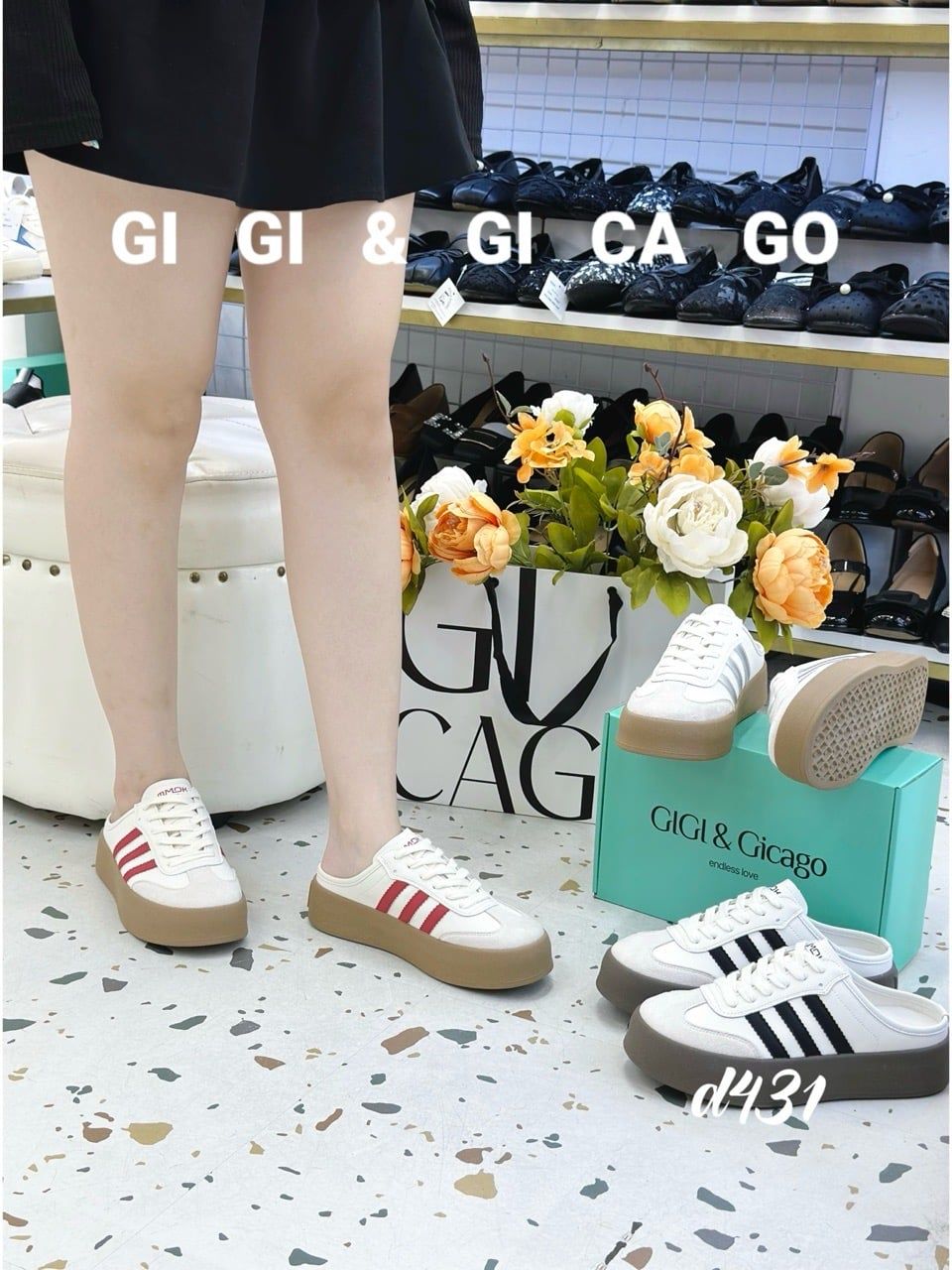 Giày sục thể thao cao D431