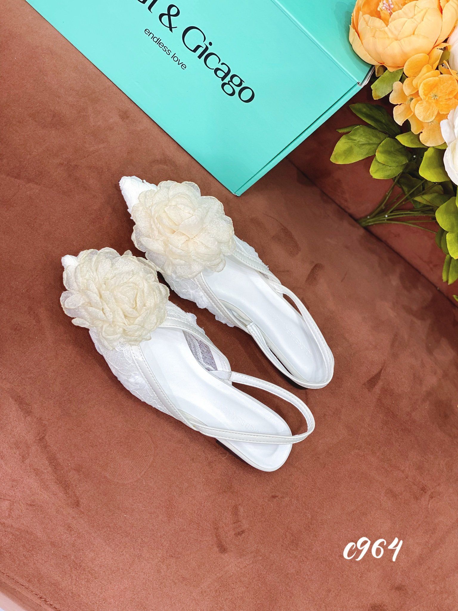 Giày bệt lưới hở gót C964