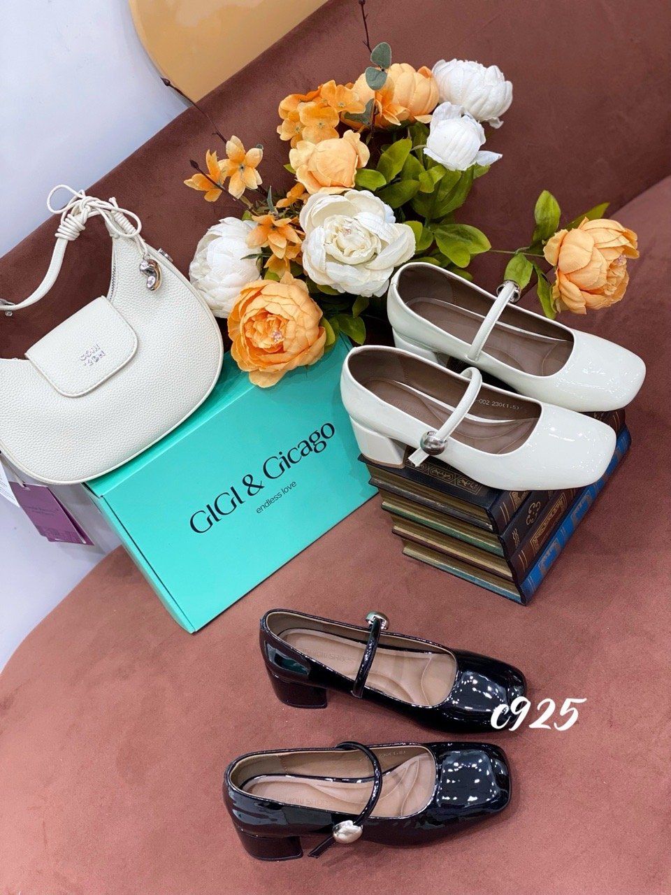 Cao gót vuông mũi tròn Loli C925
