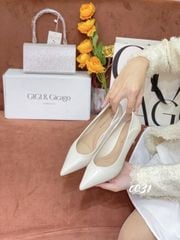 Cao gót nhọn da trơn đấp chéo C031