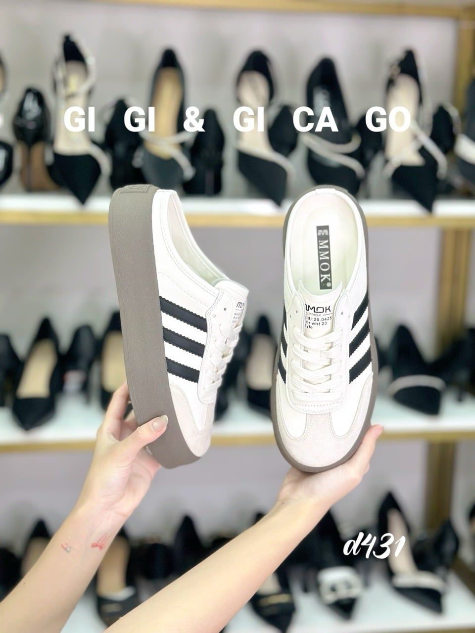 Giày sục cao D431