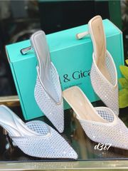 Guốc sục gót nhọn bling D387