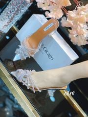 Cao gót vuông hở gót tiệc trong C816