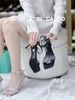 Sandal gót nhọn dây đá S964