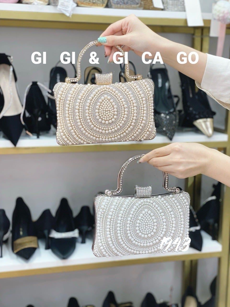 Túi tiệc đính ngọc T943
