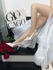 Cao gót nhọn bling hở gót WD C742