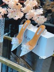 Cao gót vuông hở gót tiệc trong C815