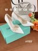 Cao gót nhọn da trơn hở eo GIAYCUOI C048