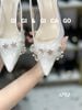 Cao gót nhọn bling hở gót WD C742