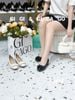 Cao gót vuông da trơn C012