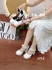 Cao gót vuông mũi tròn Nơ Mary WD C703