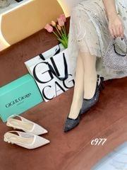 Giày cao gót nhọn lưới hở gót C977