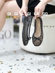 Giày búp bê lưới Nơ đính đá B964