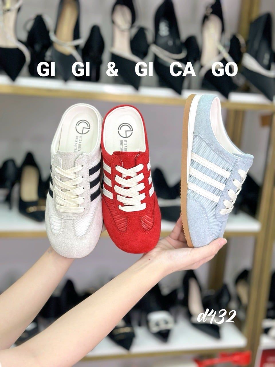 Giày sục lưới D432